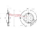 Disc frana METZGER 6110467</br>Piesa auto pentru KIA CERATO limuzina (LD)  1.5 CRDi