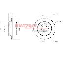 Disc frana METZGER 6110509</br>Piesa auto pentru Frana disc