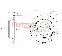 Disc frana METZGER 6110582</br>Piesa auto pentru KIA SORENTO I (JC)  2.5 CRDi
