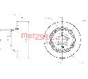 Disc frana METZGER 6110615</br>Piesa auto pentru VOLVO S80 II (AS)  1.6 DRIVe