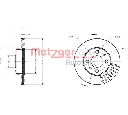 Disc frana METZGER 6110618</br>Piesa auto pentru Frana disc