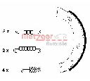 Set saboti frana, frana de mana METZGER KR 955</br>Piesa auto pentru Sistem de franare