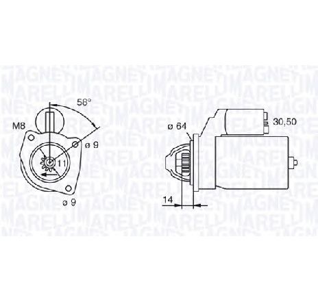 Starter MAGNETI MARELLI 063111027010</br>Piesa auto pentru Sistem pornire Starter MAGNETI MARELLI 063111027010</br>Piesa auto pentru Sistem pornire