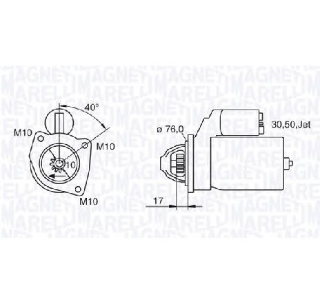 Starter MAGNETI MARELLI 063280005010</br>Piesa auto pentru Sistem pornire Starter MAGNETI MARELLI 063280005010</br>Piesa auto pentru Sistem pornire