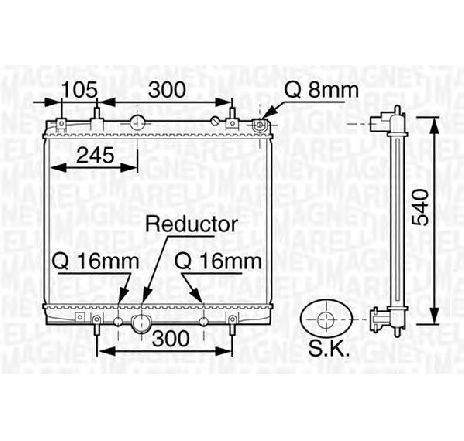 Radiator, racire motor MAGNETI MARELLI 350213108800</br>Piesa auto pentru Radiator racire apa/ ulei Radiator, racire motor MAGNETI MARELLI 350213108800</br>Piesa auto pentru Radiator racire apa/ ulei