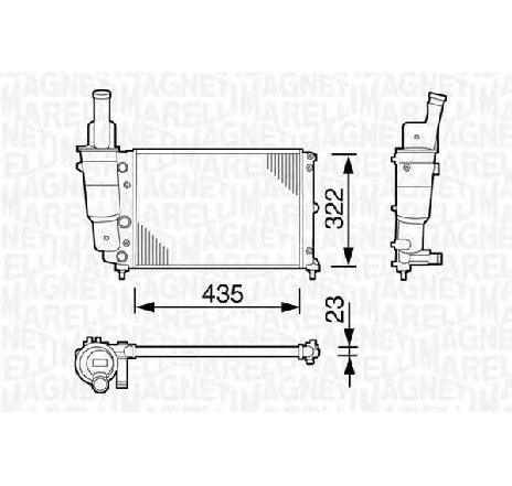 Radiator, racire motor MAGNETI MARELLI 350213113003</br>Piesa auto pentru Radiator racire apa/ ulei Radiator, racire motor MAGNETI MARELLI 350213113003</br>Piesa auto pentru Radiator racire apa/ ulei