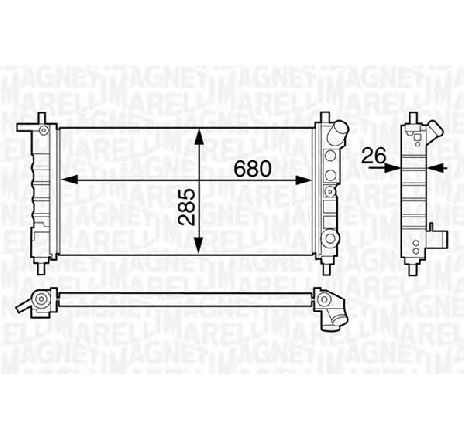 Radiator, racire motor MAGNETI MARELLI 350213124400</br>Piesa auto pentru Radiator racire apa/ ulei Radiator, racire motor MAGNETI MARELLI 350213124400</br>Piesa auto pentru Radiator racire apa/ ulei