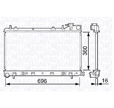 Radiator, racire motor MAGNETI MARELLI 350213132400</br>Piesa auto pentru Radiator racire apa/ ulei Radiator, racire motor MAGNETI MARELLI 350213132400</br>Piesa auto pentru Radiator racire apa/ ulei