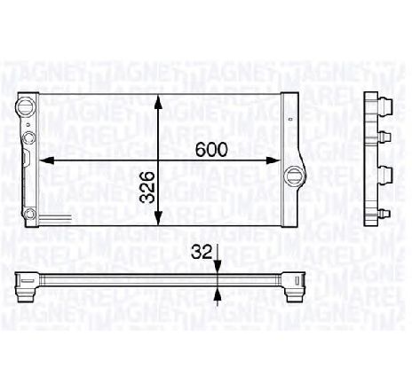 Radiator, racire motor MAGNETI MARELLI 350213142200</br>Piesa auto pentru Radiator racire apa/ ulei Radiator, racire motor MAGNETI MARELLI 350213142200</br>Piesa auto pentru Radiator racire apa/ ulei
