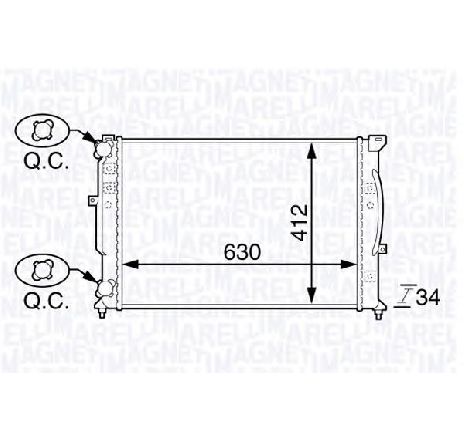 Radiator, racire motor MAGNETI MARELLI 350213144100</br>Piesa auto pentru Radiator racire apa/ ulei Radiator, racire motor MAGNETI MARELLI 350213144100</br>Piesa auto pentru Radiator racire apa/ ulei