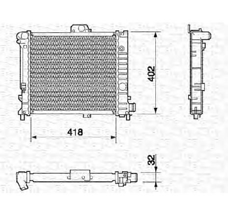 Radiator, racire motor MAGNETI MARELLI 350213630000 Radiator, racire motor MAGNETI MARELLI 350213630000