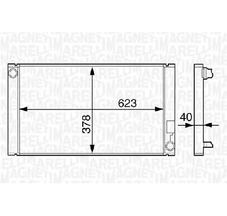 Radiator, racire motor MAGNETI MARELLI 350213859000 Radiator, racire motor MAGNETI MARELLI 350213859000