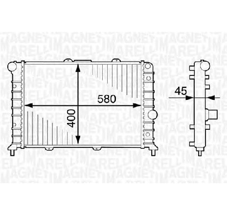 Radiator, racire motor MAGNETI MARELLI 350213897000 Radiator, racire motor MAGNETI MARELLI 350213897000