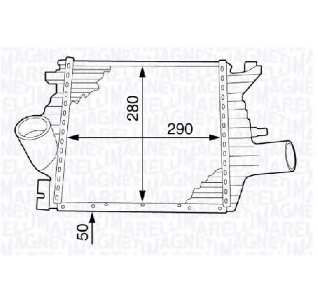 Intercooler, compresor MAGNETI MARELLI 351319201980 Intercooler, compresor MAGNETI MARELLI 351319201980