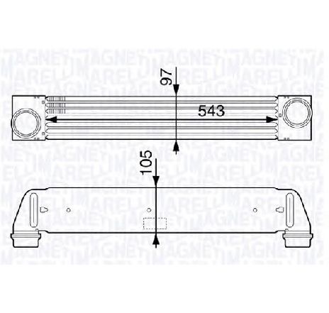 Intercooler, compresor MAGNETI MARELLI 351319202370 Intercooler, compresor MAGNETI MARELLI 351319202370