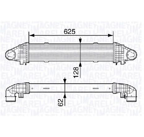 Intercooler, compresor MAGNETI MARELLI 351319203360 Intercooler, compresor MAGNETI MARELLI 351319203360