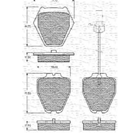 Set placute frana,frana disc MAGNETI MARELLI 363702161102 Set placute frana,frana disc MAGNETI MARELLI 363702161102
